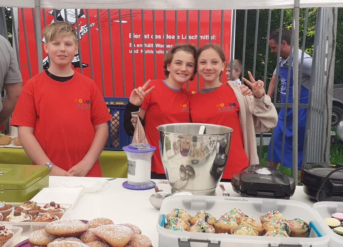 Verkaufsstand der Apfelklasse in Epfendorf