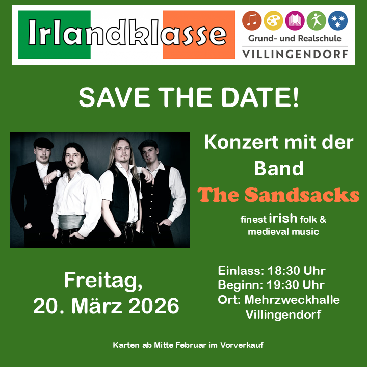 Save The Date Irisches Konzert